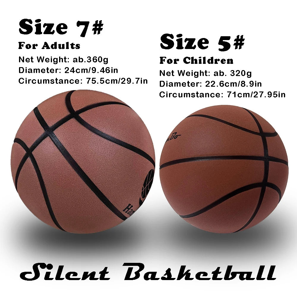 Grooved Silent Basketball 29.5''/27.5''Foam Basketball Indoor Training Silent Ball Dribbling Quietly Bounce Basketball No Noise