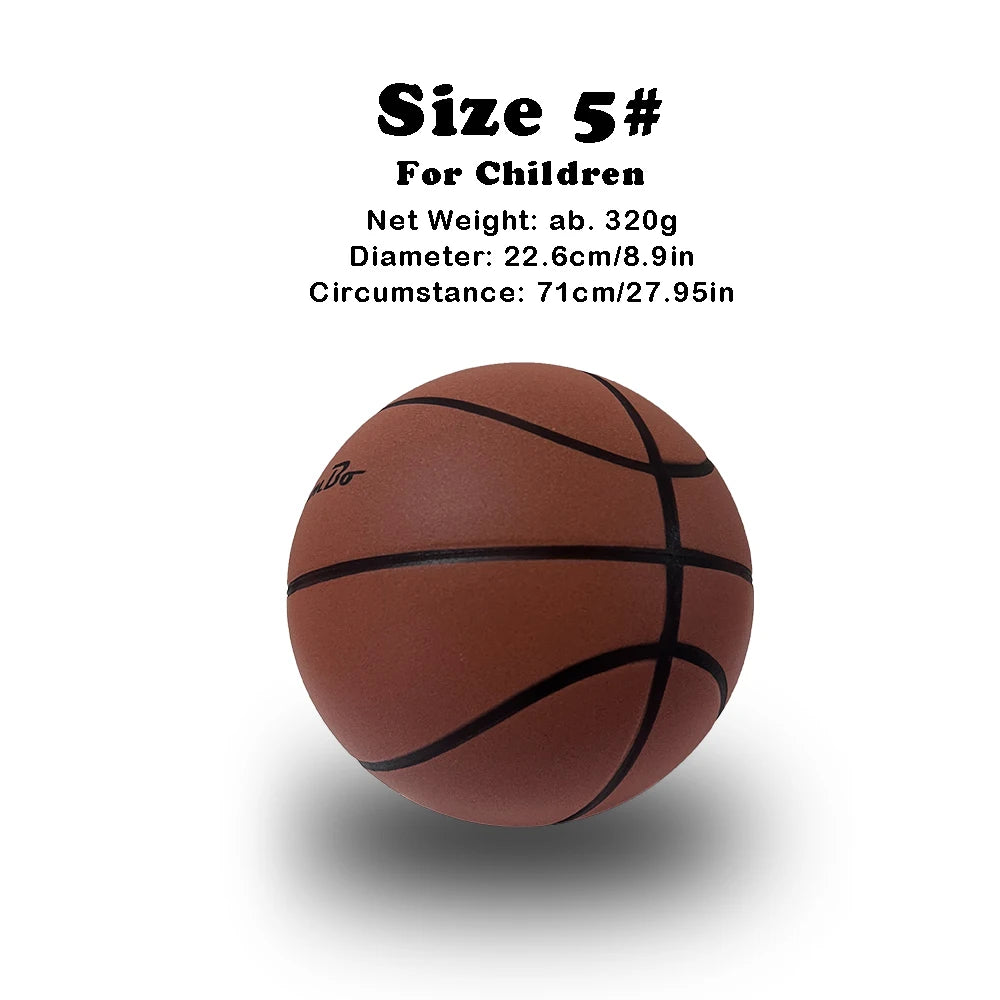 Grooved Silent Basketball 29.5''/27.5''Foam Basketball Indoor Training Silent Ball Dribbling Quietly Bounce Basketball No Noise